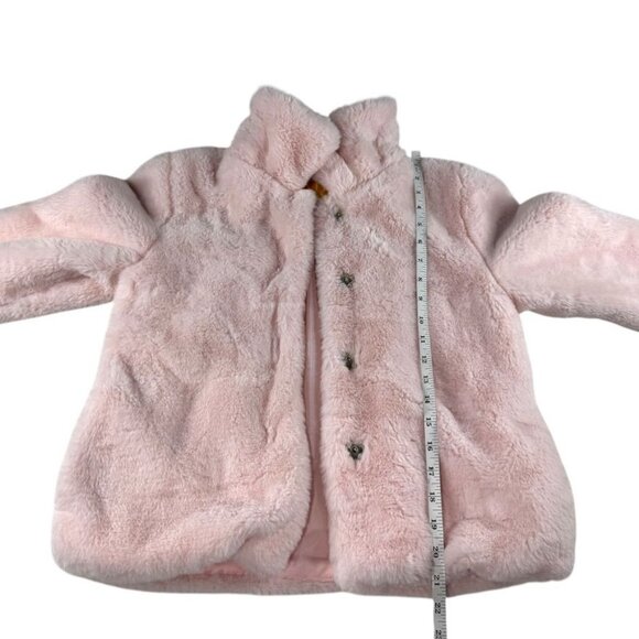 Girl's C&C California Pink Fuzzy Coat Size 12 - Picture 3 of 6